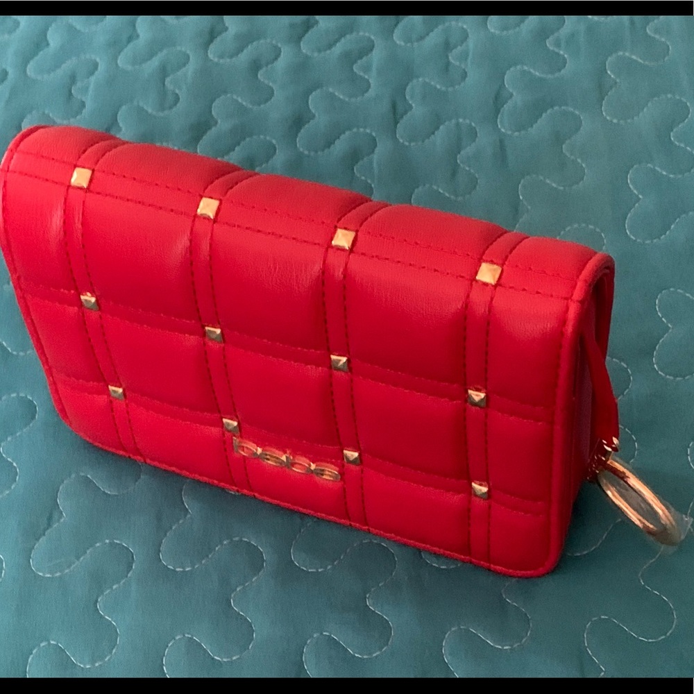 NWT. Bebe Red Crossbody Bag - Picture 6 of 16